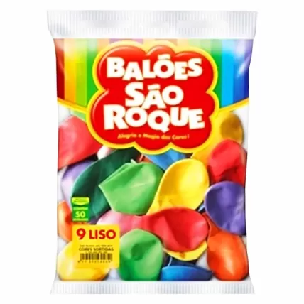 Balão de Festa nº 9 Cores Sortidas São Roque