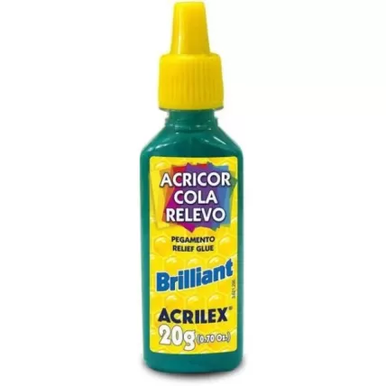 Cola Acricor Relevo Brilliant Verde Bandeira 20g Acrilex