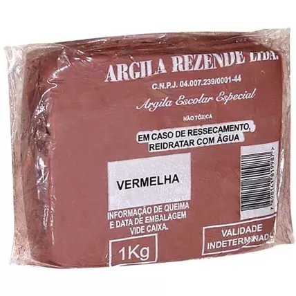 Argila Vermelha 1Kg 36858 Argilas Rezende