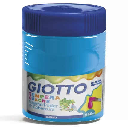 Tinta Tempera Guache Azul Celeste 250ml Giotto