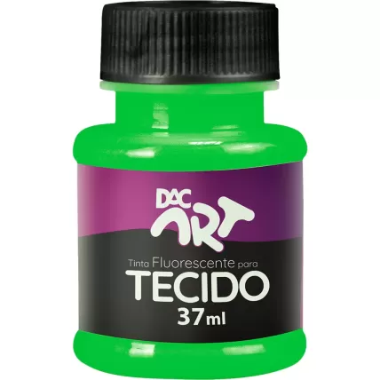 Tinta para Tecido Fluorescente Verde 37ml DAC