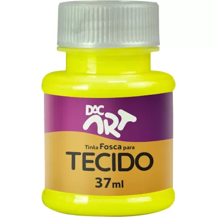 Tinta para Tecido Fosca Amarelo Limão 37ml DAC