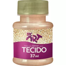 Tinta para Tecido Glitter Ouro 37ml DAC