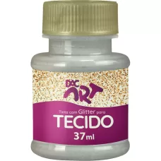 Tinta para Tecido Glitter Prata 37ml DAC