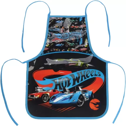 Avental Escolar Hot Wheels Azul AV55569HW Luxcel