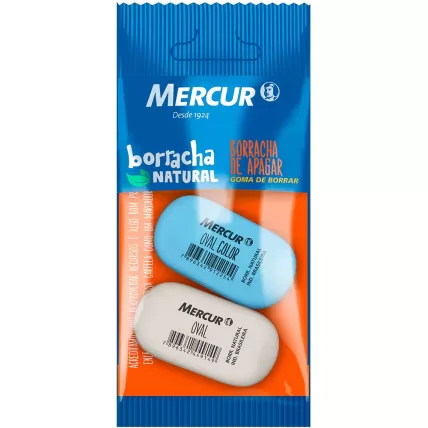 Borracha Branca e Azul Oval Escolar Mercur 2 UN