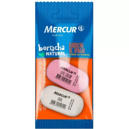 Borracha Branca e Rosa Oval Escolar Mercur 2 UN