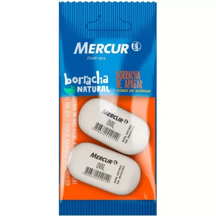 Borracha Branca Oval Escolar Mercur 2 UN