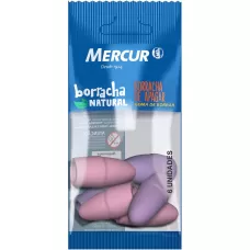 Borracha Ponteira Colors Rosa/Lilás Mercur S A 6 UN