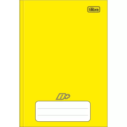 Caderno 1/4 CD Costurado 96 FL Amarelo D+ Tilibra