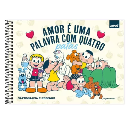 Caderno Cartografia e Desenho CD Turma da Mônica