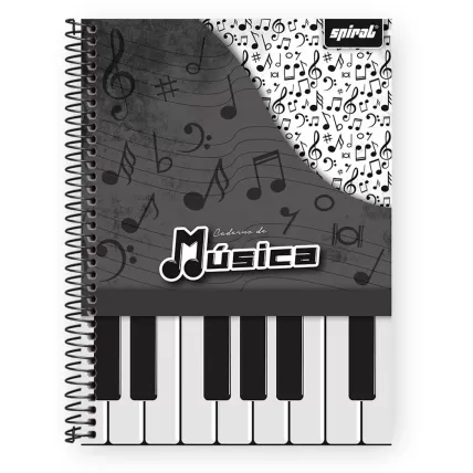 Caderno de Música Universitário CD 96 FL Spiral