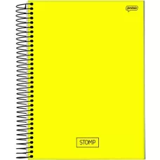 Caderno Universitário CD 1x1 96 FL Stomp Amarelo