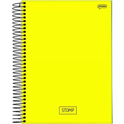 Caderno Universitário CD 1x1 96 FL Stomp Amarelo