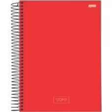 Caderno Universitário CD 1x1 96 FL Stomp Vermelho