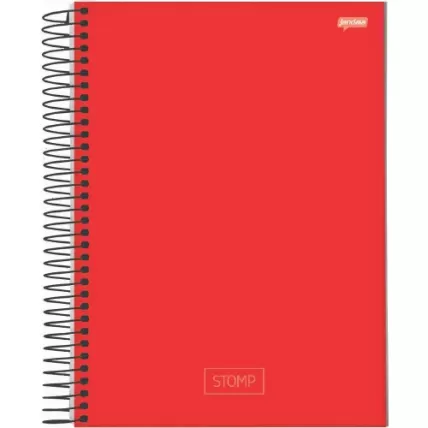 Caderno Universitário CD 1x1 96 FL Stomp Vermelho