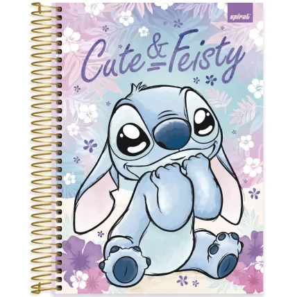 Caderno Universitário CD 10X1 160 Fls Disney Stitch Spiral