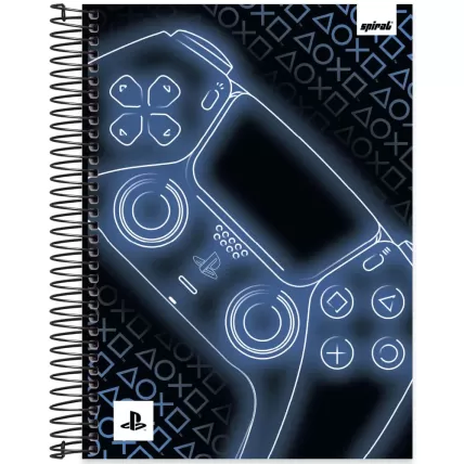 Caderno Universitário CD 10M 160 FL Playstation Spiral