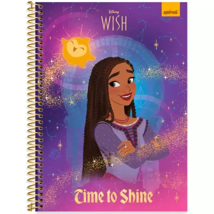 Caderno Universitário CD 1X1 80 FL Disney Wish Spiral