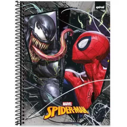 Caderno Universitário CD 1X1 80 FL Homem Aranha Spiral