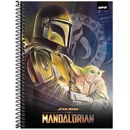 Caderno Universitário CD 1X1 80 FL The Mandalorian Spiral