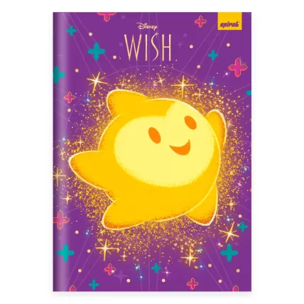 Caderno Universitário CD Costurado 80 Fls Disney Wish