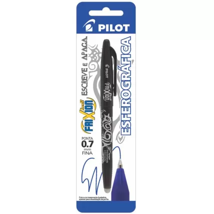 Caneta Apagável Gel 0.7mm Preta Frixion Pilot BT 1 UN