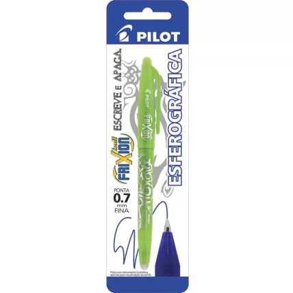 Caneta Apagável Gel 0.7mm Verde Claro Frixion Pilot BT 1 UN