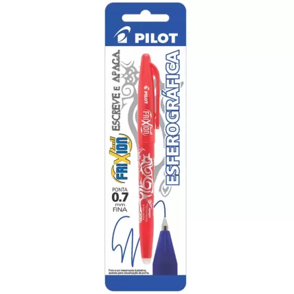 Caneta Apagável Gel 0.7mm Vermelho Frixion Pilot BT 1 UN