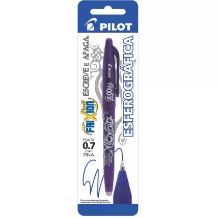 Caneta Apagável Gel 0.7mm Violeta Frixion Pilot BT 1 UN