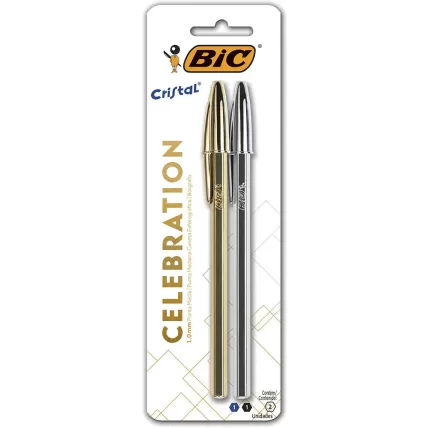 Caneta Esferográfica BIC Cristal Celebration Premium BT 2 UN