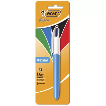 Caneta Esferográfica Retrátil BIC 4 Cores Clássicas BT 1 UN