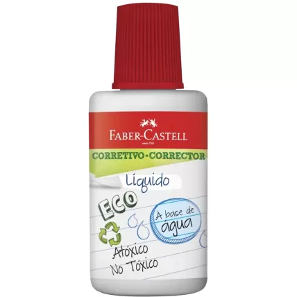 Corretivo Líquido Escolar Faber-Castell ECO BT 1 UN