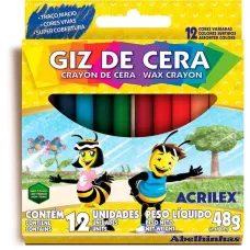 Giz de Cera 12 Cores 48g Acrilex