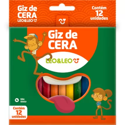 Giz de Cera 12 Cores 4504 Leonora