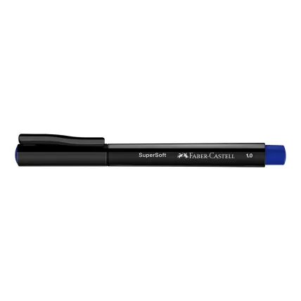 Caneta SuperSoft Pen Azul 1.0mm Faber-Castell