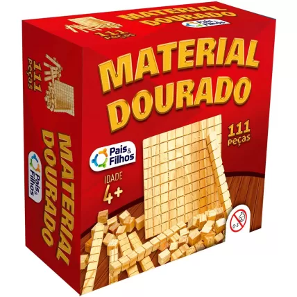 Material Dourado do Aluno em Madeira 111 peças Pais&Filhos