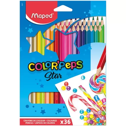 Lápis de Cor 36 Cores Triangular Color Peps Maped