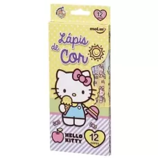 Lápis de Cor 12 Cores Hello Kitty Sextavado Molin