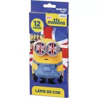 Lápis de Cor 12 Cores Minions Sextavado Molin