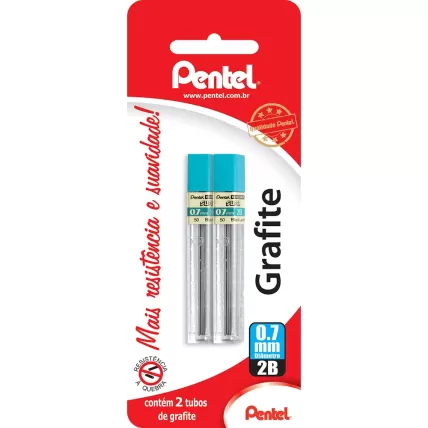 Minas Grafite 0.7mm 2B SM-50-2B6 Pentel