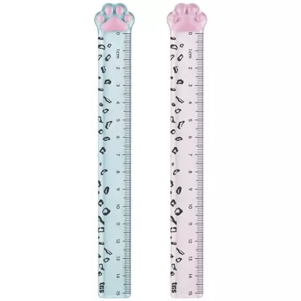 Régua Plástica Holic Pets 15cm Poly Tris