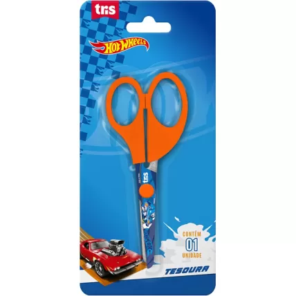 Tesoura Escolar 13cm Hot Wheels Tris