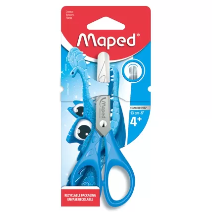 Tesoura Escolar sem ponta 13cm Azul Essentials Maped