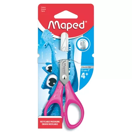 Tesoura Escolar sem ponta 13cm Rosa Essentials Maped