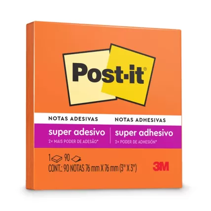 Bloco de Notas Super Adesivas Post-it Laranja 76x76 90 FL