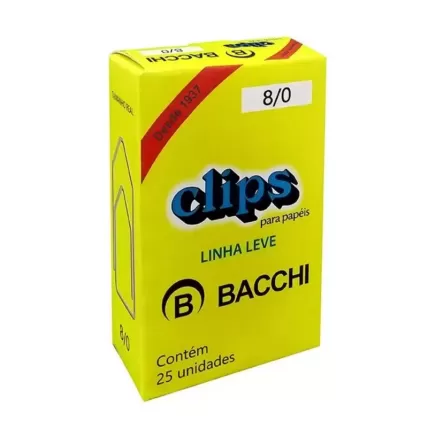 Clips Galvanizados 8/0 25 CX UN Bacchi