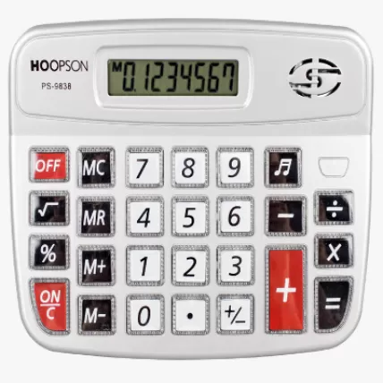 Calculadora 8 Dígitos Pilha AA Números Grandes Hoopson PS-9838