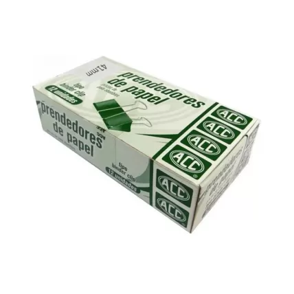 Prendedor de Papel ACC 41mm Preto CX 12 UN