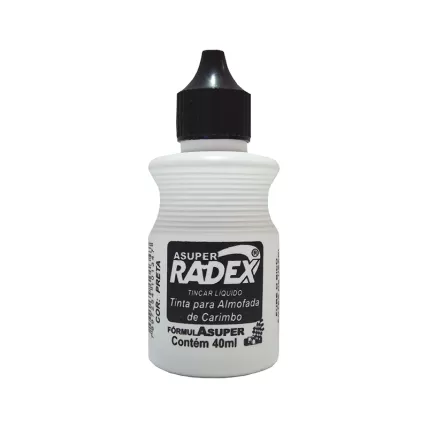 Tinta para Almofada de Carimbo Preto 40ml Radex